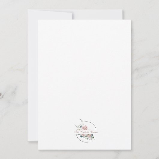 Jungfrau Mary Einladung für Taufe (Rückseite)