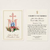 Jungfrau Mary Elegante Gebet Gastgeschenk Hochzeit (Vorne & Hinten)