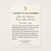 Jungfrau Mary Elegante Gebet Gastgeschenk Hochzeit (Rückseite)