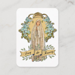 Jungfrau Mary Fatima Gebet Rosary Katholische Bläs Visitenkarte