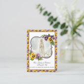 Jungfrau Mary Fatima Gebet Rosary katholische Viol Visitenkarte (Stehend Vorderseite)