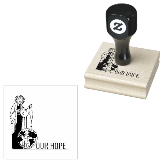 Jungfrau Mary Fatima Heilige Rosary Unbeflecktes H Gummistempel (Stempel)