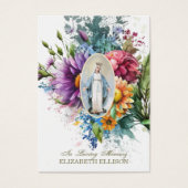 Jungfrau Mary Floral Beerdigungskarte (Vorderseite)