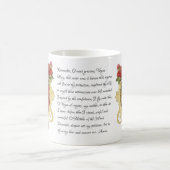 Jungfrau Mary Floral Jesus Memorare Gebet Kaffeetasse (Mittel)