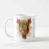 Jungfrau Mary Floral Jesus Memorare Gebet Kaffeetasse (Links)