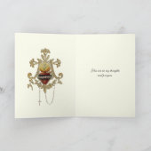 Jungfrau Mary Floral Monogram unakulieren Karte (Innenseite)