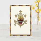 Jungfrau Mary Floral Monogram unakulieren Karte (Gelbe Blume)