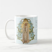 Jungfrau Mary floral Religiöse Lady of Fatima Kaffeetasse (Links)