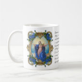 Jungfrau Mary Floral religiöse Memorare Gebet Kaffeetasse (Links)