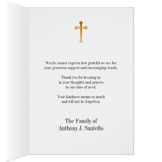 Jungfrau Mary Floral Religious Beerdigung Beileid (Innen (Rechts))