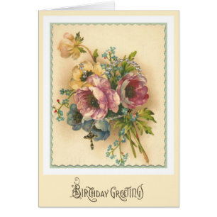 Jungfrau Mary Floral Rosary Geburtstag Religiös