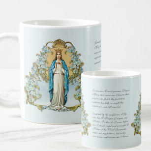 Jungfrau Mary florale religiöse Lady of Knock Kaffeetasse