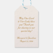 Jungfrau Mary Gastgeschenk Hochzeit Tags Geschenkanhänger (Rückseite)