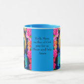 Jungfrau Mary Gebet Rose Blumenkaffee Tasse (Zentrum)