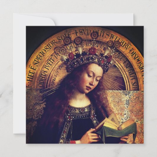 Jungfrau Mary - Gent Altarpiece von Jan van Eyck (Vorderseite)