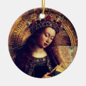 Jungfrau Mary - Gent Altarpiece von Jan van Eyck Keramik Ornament (Vorne)