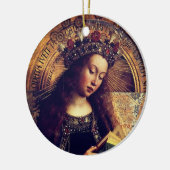 Jungfrau Mary - Gent Altarpiece von Jan van Eyck Keramik Ornament (Links)