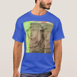 Jungfrau Mary Glitch Art T-Shirt
