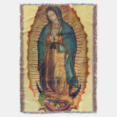 Jungfrau Mary Guadalupe Full Tilma Throw Blanket Decke (Vorderseite Vertikal)