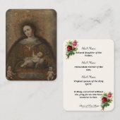 Jungfrau Mary Heiliger Geist Katholische Jesus Geb Platzkarte (Vorne/Hinten)