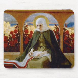 Jungfrau Mary in the Rose Garden (Albert Edelfelt) Mousepad
