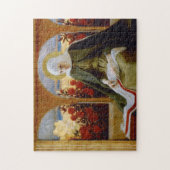 Jungfrau Mary in the Rose Garden (Albert Edelfelt) Puzzle (Vertikal)