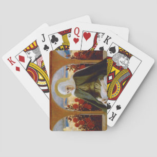 Jungfrau Mary in the Rose Garden (Albert Edelfelt) Spielkarten