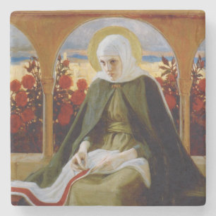 Jungfrau Mary in the Rose Garden (Albert Edelfelt) Steinuntersetzer