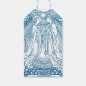 Jungfrau Mary & Jesus Blue & White Elegante Wrappi Geschenkanhänger (Vorderseite)