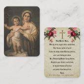 Jungfrau Mary Jesus katholische Mutter Kindergebet Platzkarte (Vorne/Hinten)