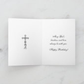 Jungfrau Mary Jesus katholischer Priester Geburtst Karte (Innenseite)