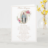 Jungfrau Mary Jesus katholisches Gebet Religiös Karte (Gelbe Blume)