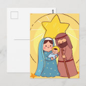 Jungfrau Mary Jesus Krippe Weihnachten Postkarte (Vorne/Hinten)