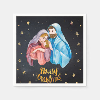 Jungfrau Mary Jesus Krippe Weihnachten Vintag Serviette
