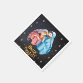 Jungfrau Mary Jesus Krippe Weihnachten Vintag Serviette (Ecke)