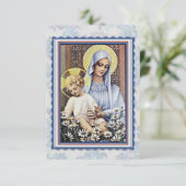 Jungfrau Mary Jesus liebliche Lady in blauem Gedic (Stehend Vorderseite)