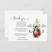 Jungfrau Mary Jesus Religious danke Ihnen Beileid (Vorne/Hinten)