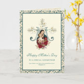 Jungfrau Mary Jesus Religious Godmutter Karte (Gelbe Blume)