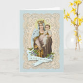 Jungfrau Mary Jesus Religious Mount Carmel Karte (Gelbe Blume)