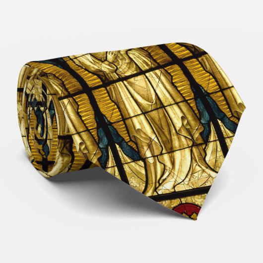 Jungfrau Mary Jesus Religious verklebte Glass Krawatte (Gerollt)