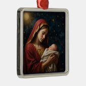 Jungfrau Mary & Jesus Weihnachtskrippe Ornament Aus Metall (Rechts)