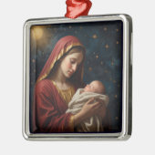 Jungfrau Mary & Jesus Weihnachtskrippe Ornament Aus Metall (Links)