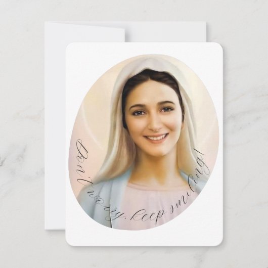 Jungfrau Mary Katholic Beerdigung Gedenkkarte (Vorderseite)