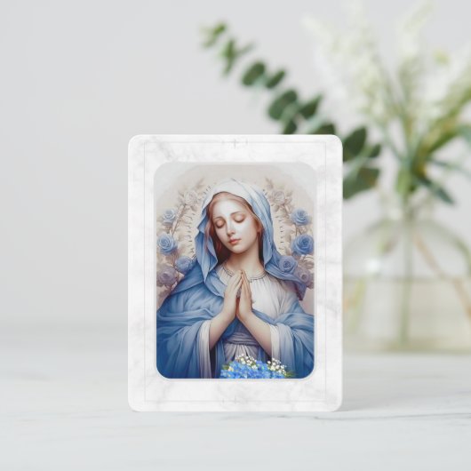 Jungfrau Mary Katholic Beerdigung Gedenkkarte (Stehend Vorderseite)