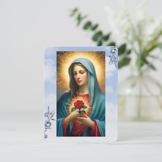 Jungfrau Mary Katholic Beerdigung Gedenkkarte (Stehend Vorderseite)