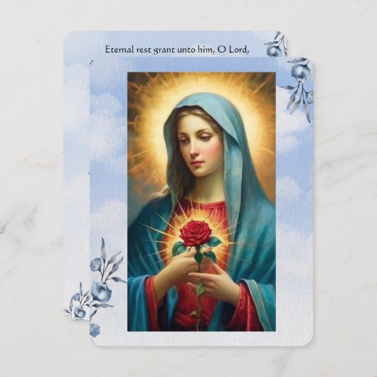 Jungfrau Mary Katholic Beerdigung Gedenkkarte (Vorne/Hinten)