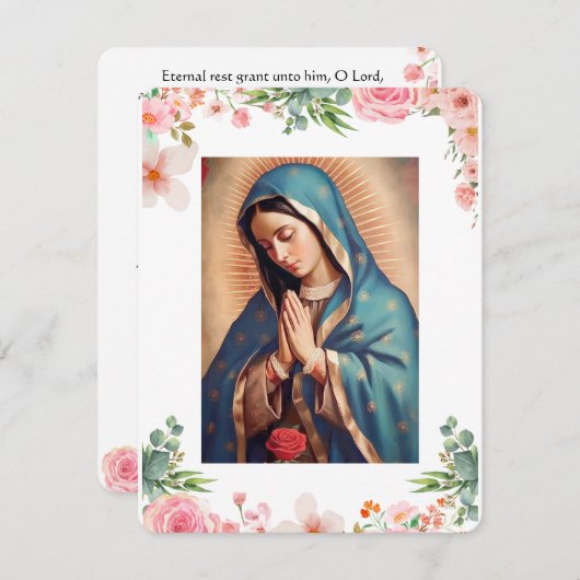 Jungfrau Mary Katholic Beerdigung Gedenkkarte (Vorne/Hinten)