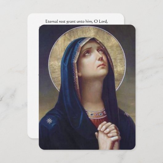 Jungfrau Mary Katholic Beerdigung Gedenkkarte (Vorne/Hinten)