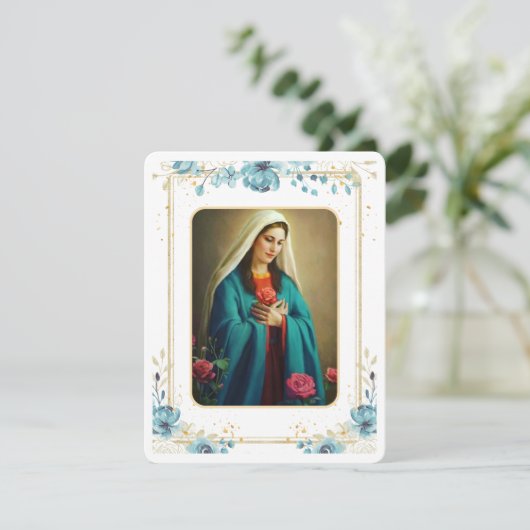 Jungfrau Mary Katholic Beerdigung Gedenkkarte (Stehend Vorderseite)