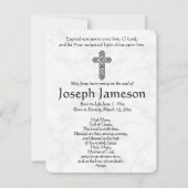 Jungfrau Mary Katholic Beerdigung Gedenkkarte (Rückseite)